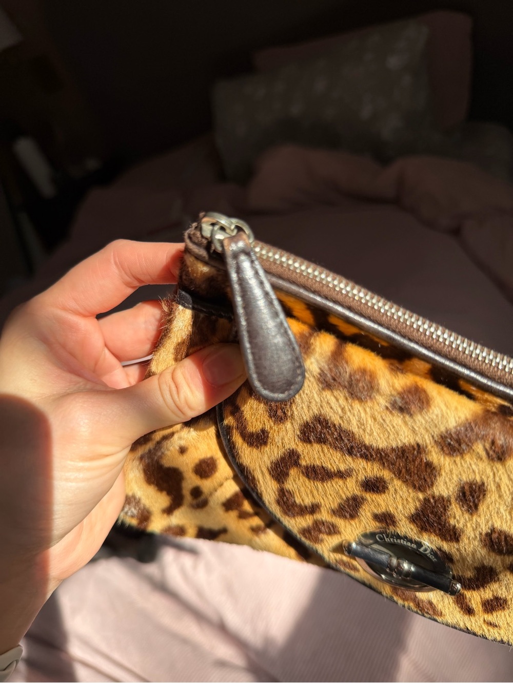 Christian Dior Leopard Print Ponyhair (Calfhair) Clutch - Picture 3 of 11